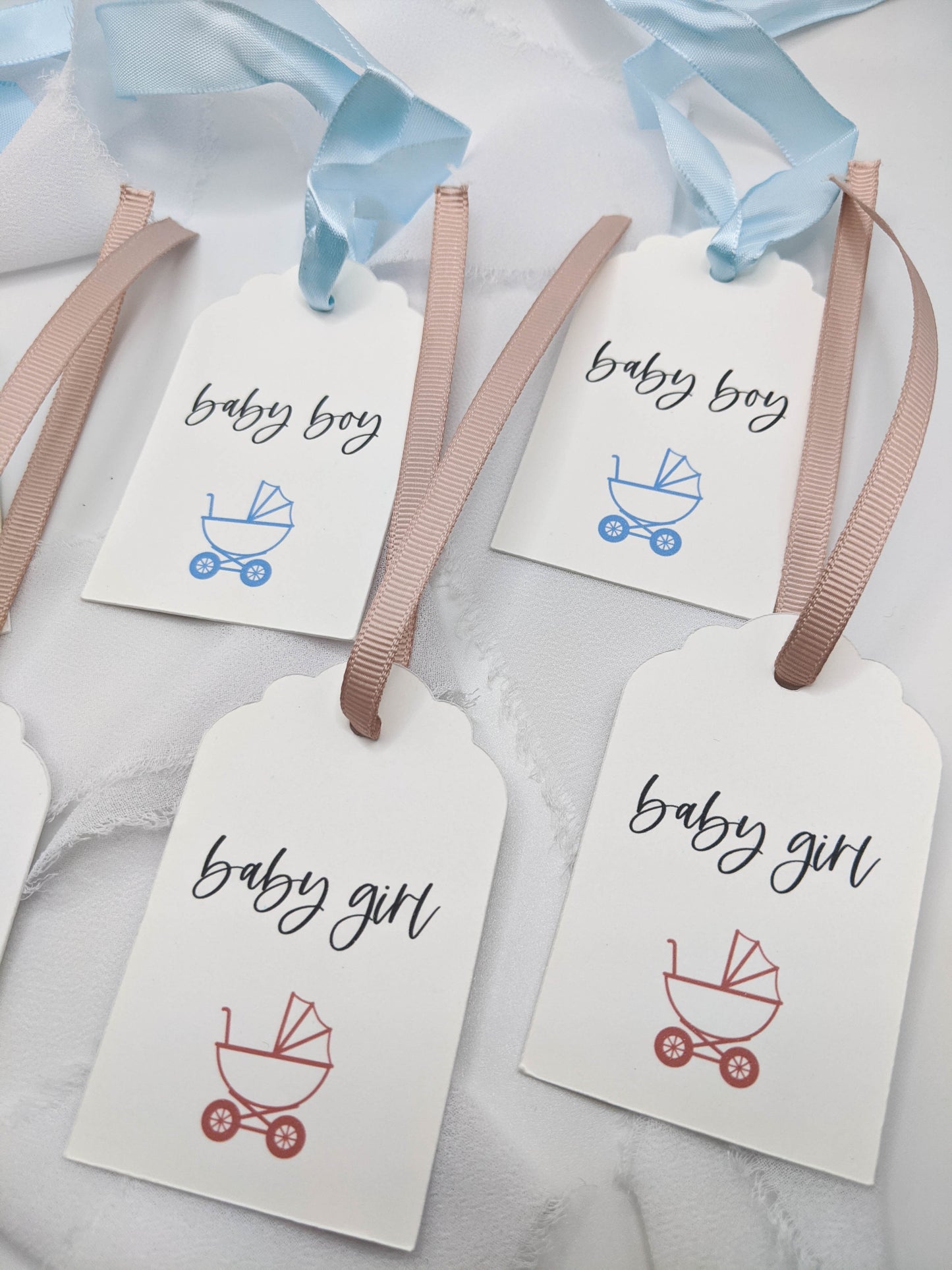 Set of 9, Baby Shower Gift Tags