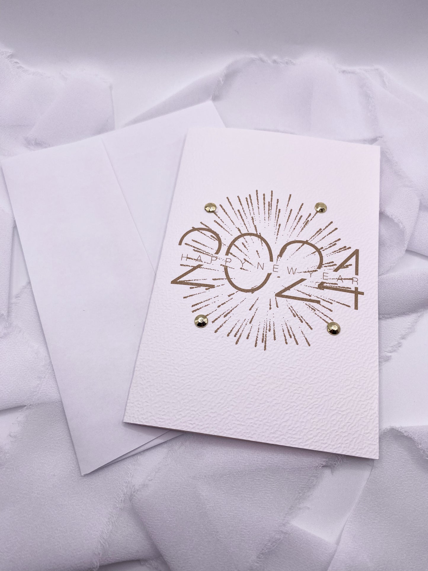 4”x6” Gold Happy New Year Card