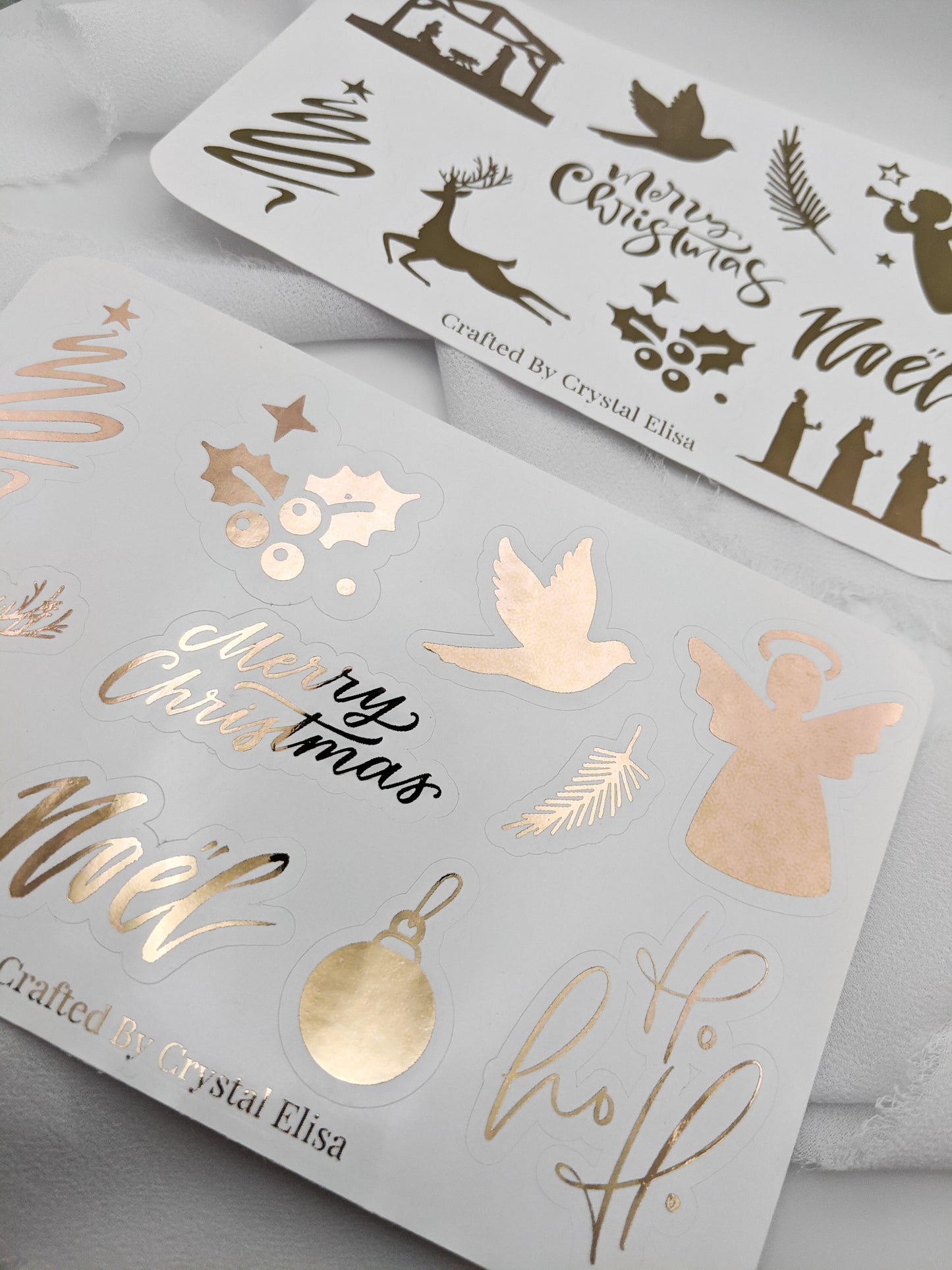 Set of 2, Foil Christmas Sticker Sheets