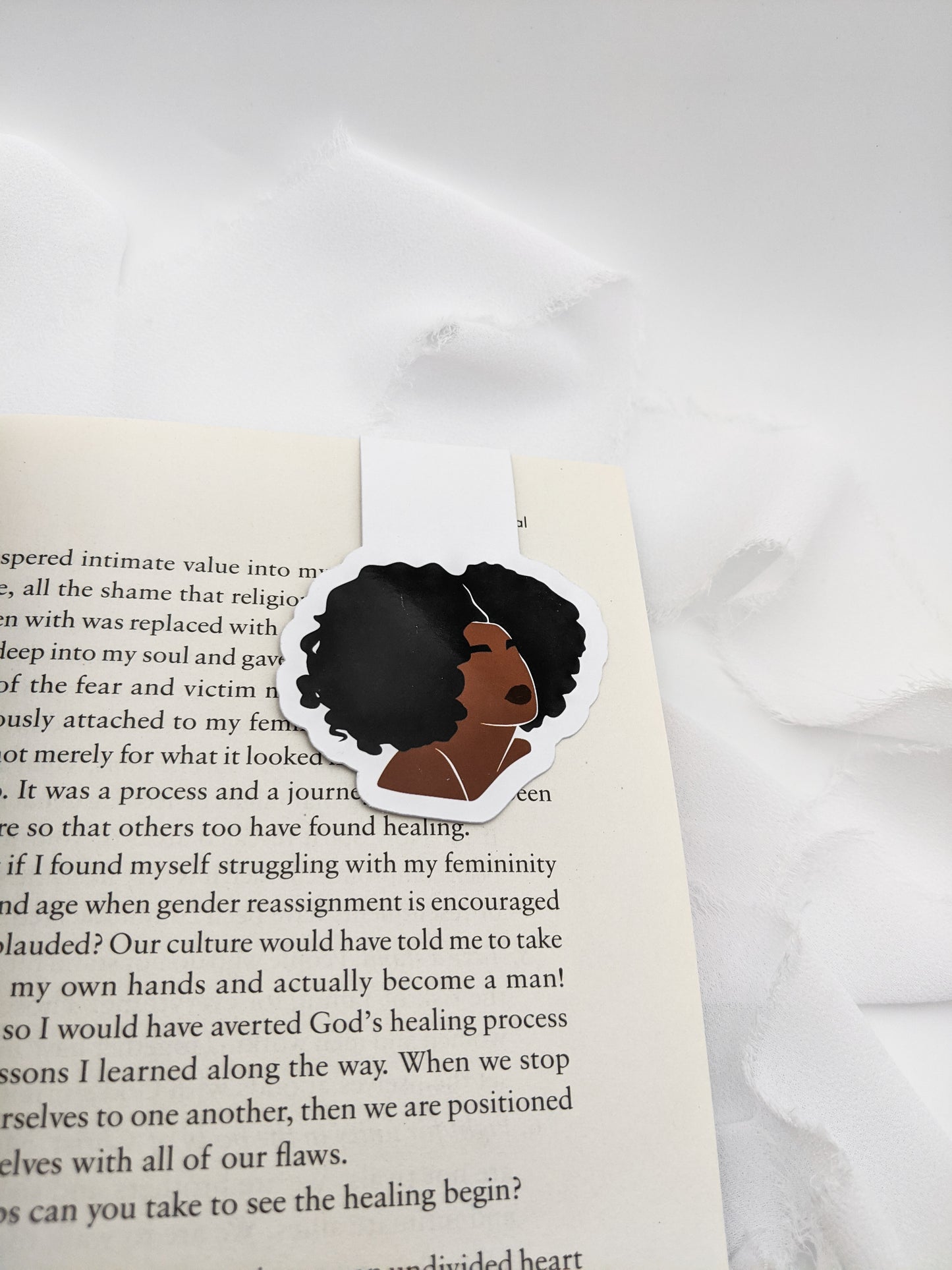 Black Woman Magnetic Bookmark