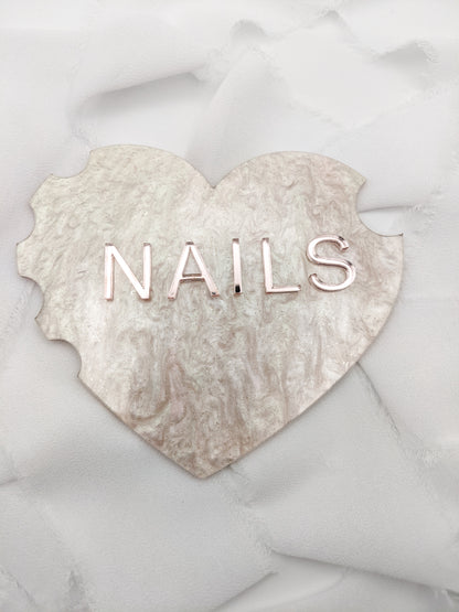 Acrylic Nail Photo Prop, Custom Heart Display for Nail Techs