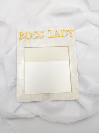 Custom Name Acrylic Post-It Holder, Personalized Desk Organizer & Sticky Note Holder for Office or Teacher Gift