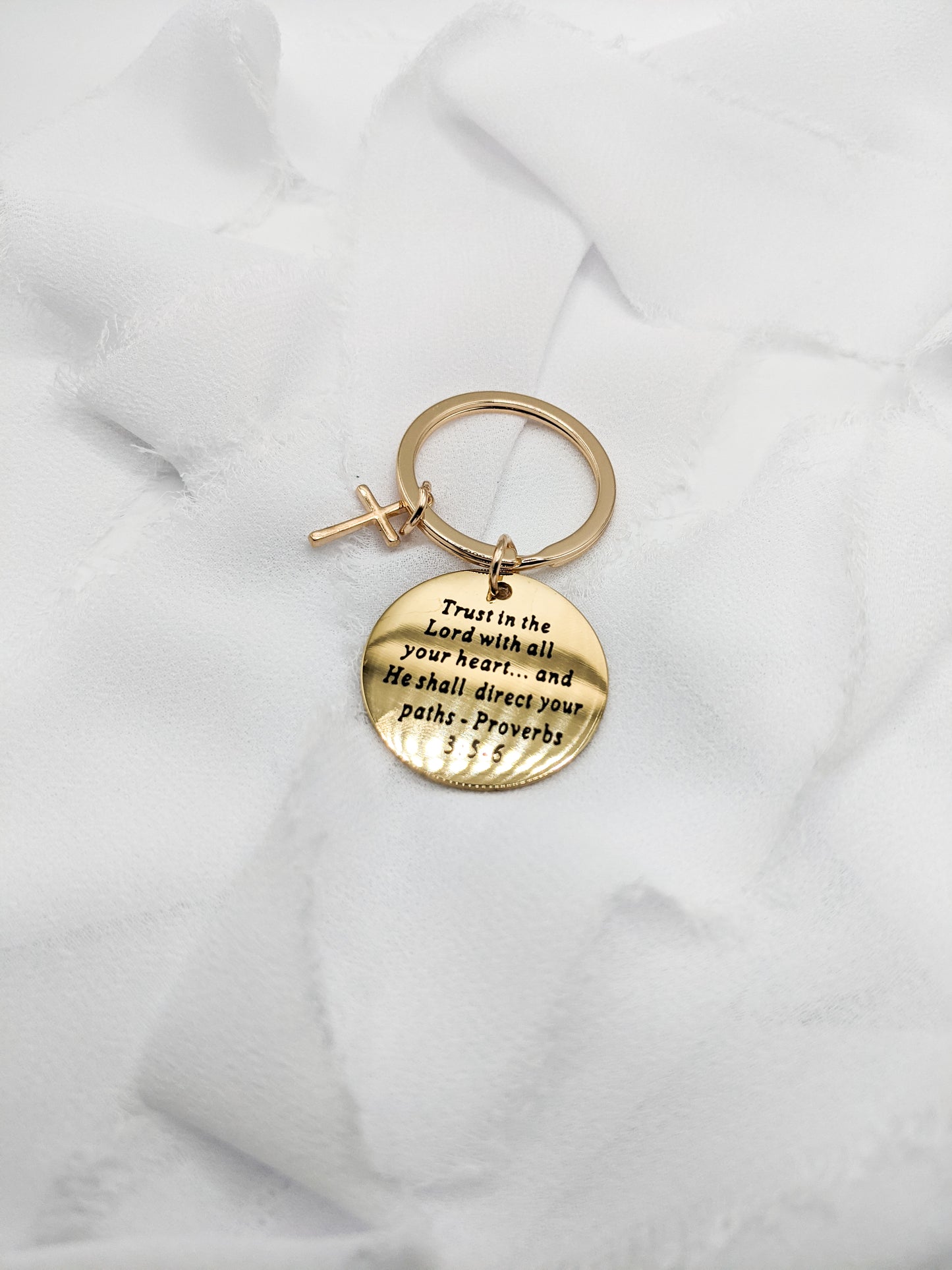 Trust in the Lord Religious Keychain