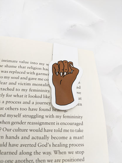 Black Power Fist Magnetic Bookmark