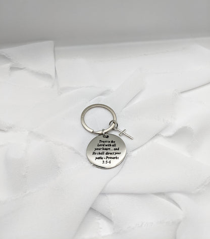 Silver Trust in the Lord Keychain