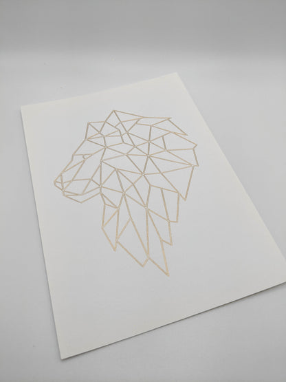 Geometric Foil Animal Art Prints