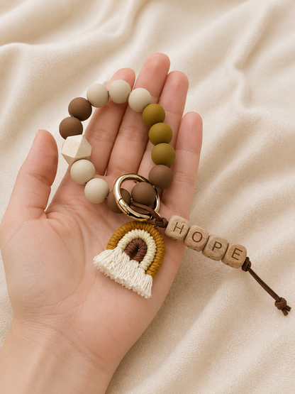 Personalized Rainbow Baby Keychain