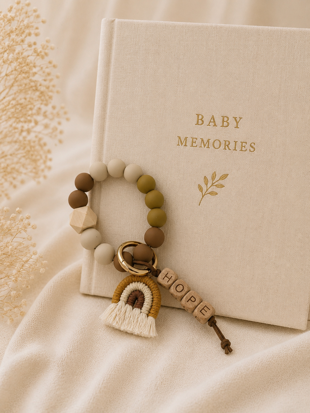 Personalized Rainbow Baby Keychain