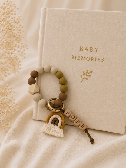 Personalized Rainbow Baby Keychain