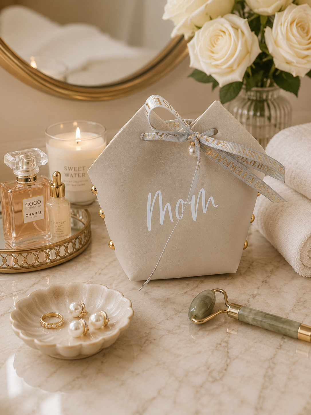 Personalized Mother's Day Gift Bag, Custom Keepsake Bag for Mom