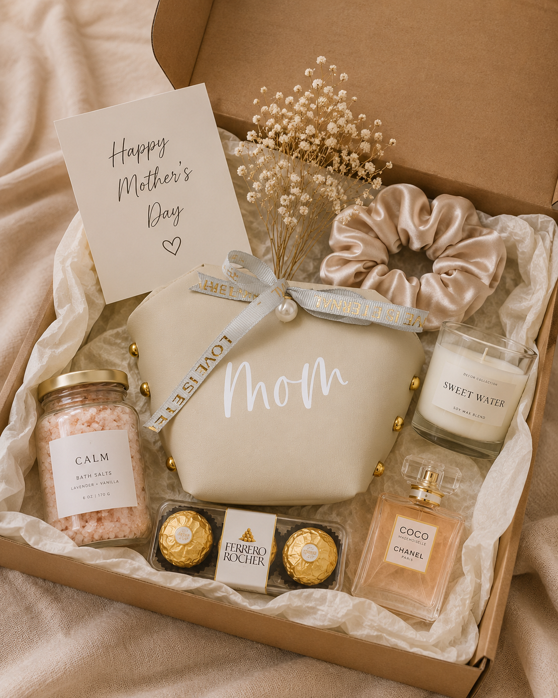 Personalized Mother's Day Gift Bag, Custom Keepsake Bag for Mom