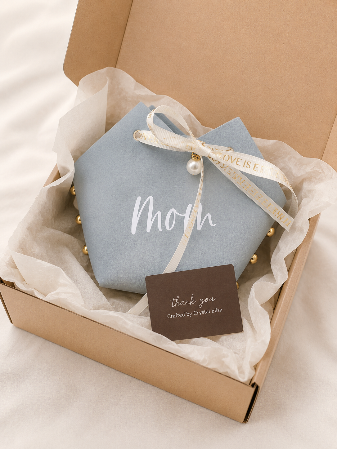 Personalized Mother's Day Gift Bag, Custom Keepsake Bag for Mom