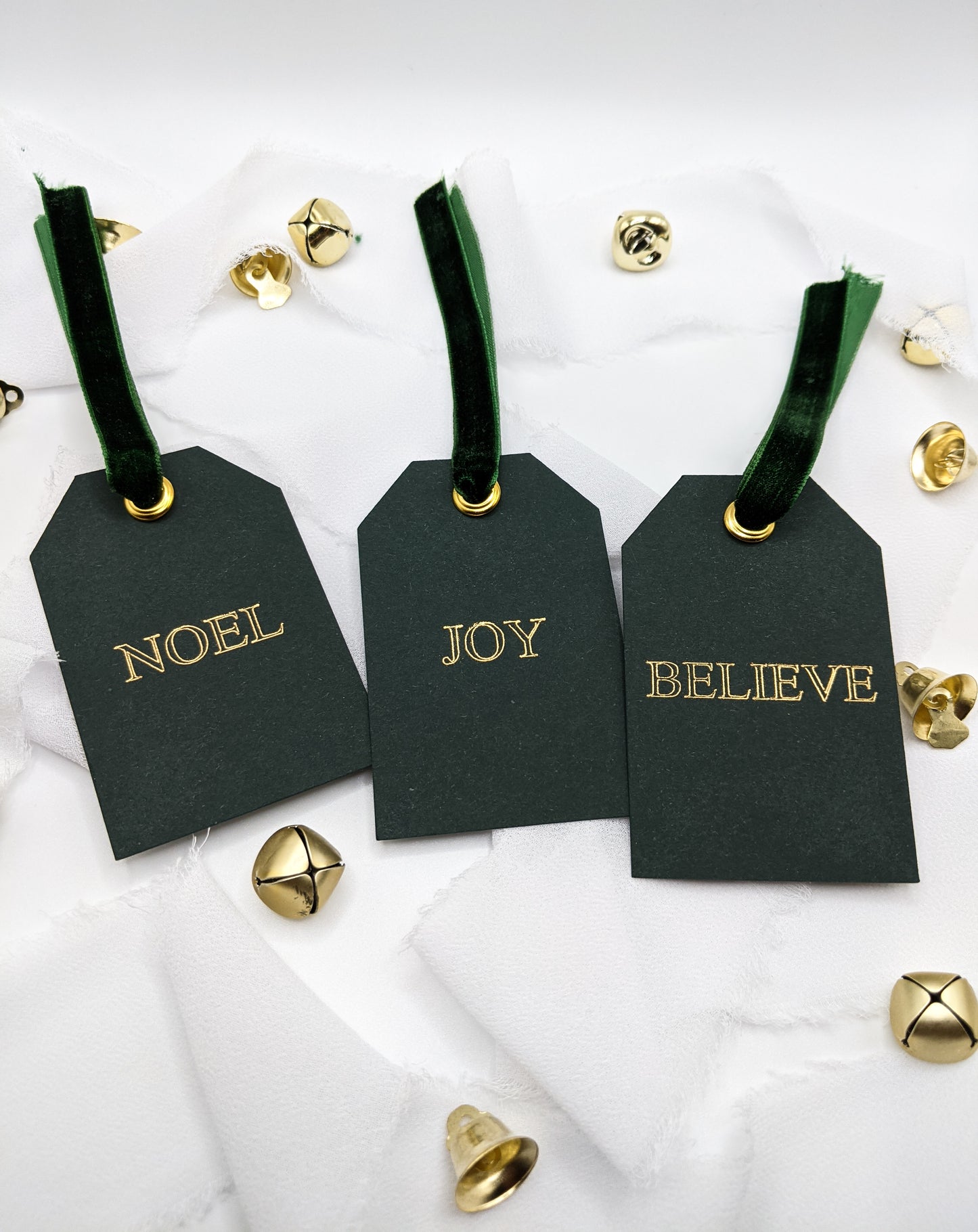 Set of 6, Green Christmas Gift Tags