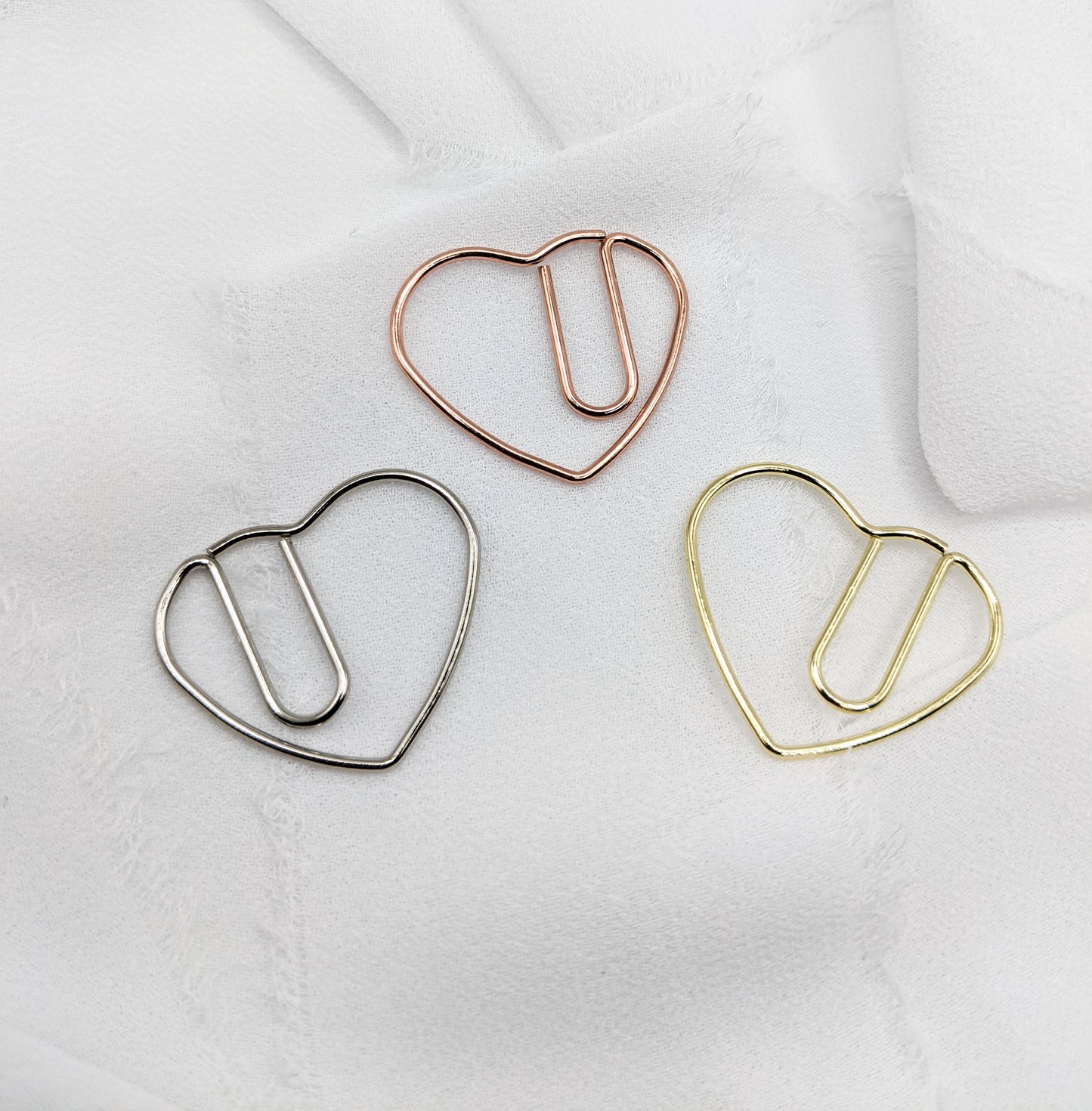 Set of 3, With Love Paper Clips