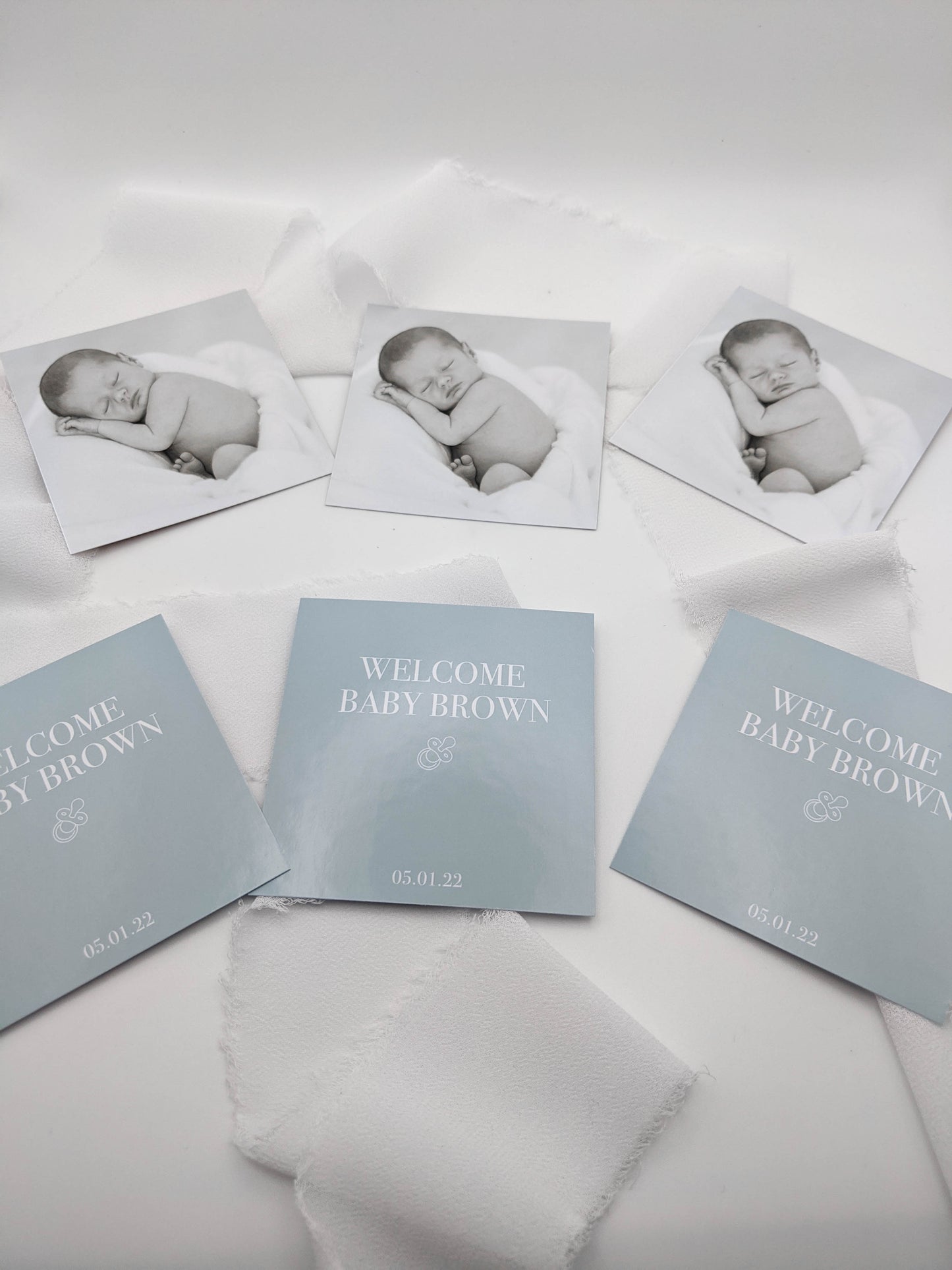 Set of 9, Baby Welcome Cards