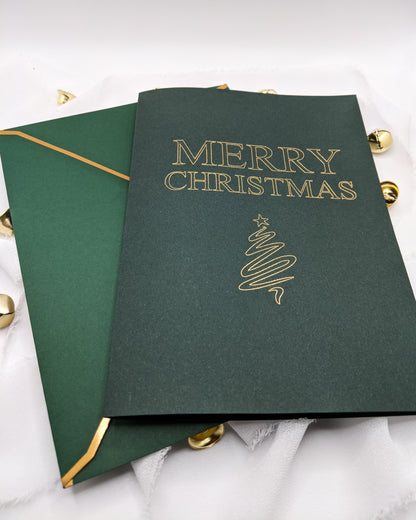 5"x7" Merry Christmas Foil Card