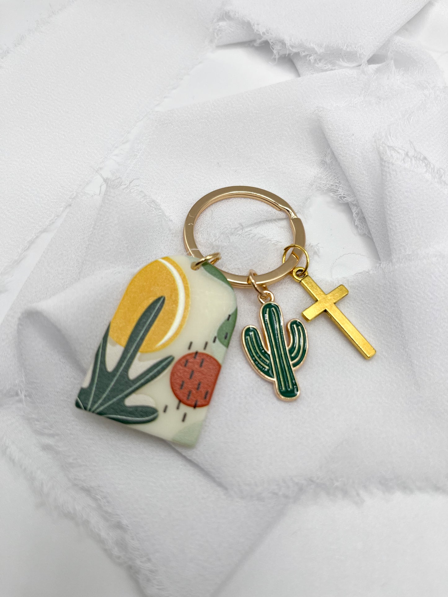 Faith Moves Mountains Keychain