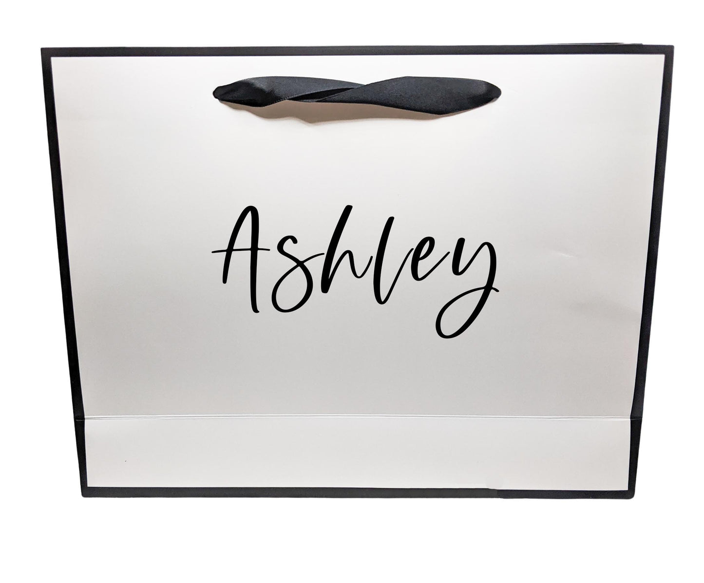 Personalized White & Black Gift Bag