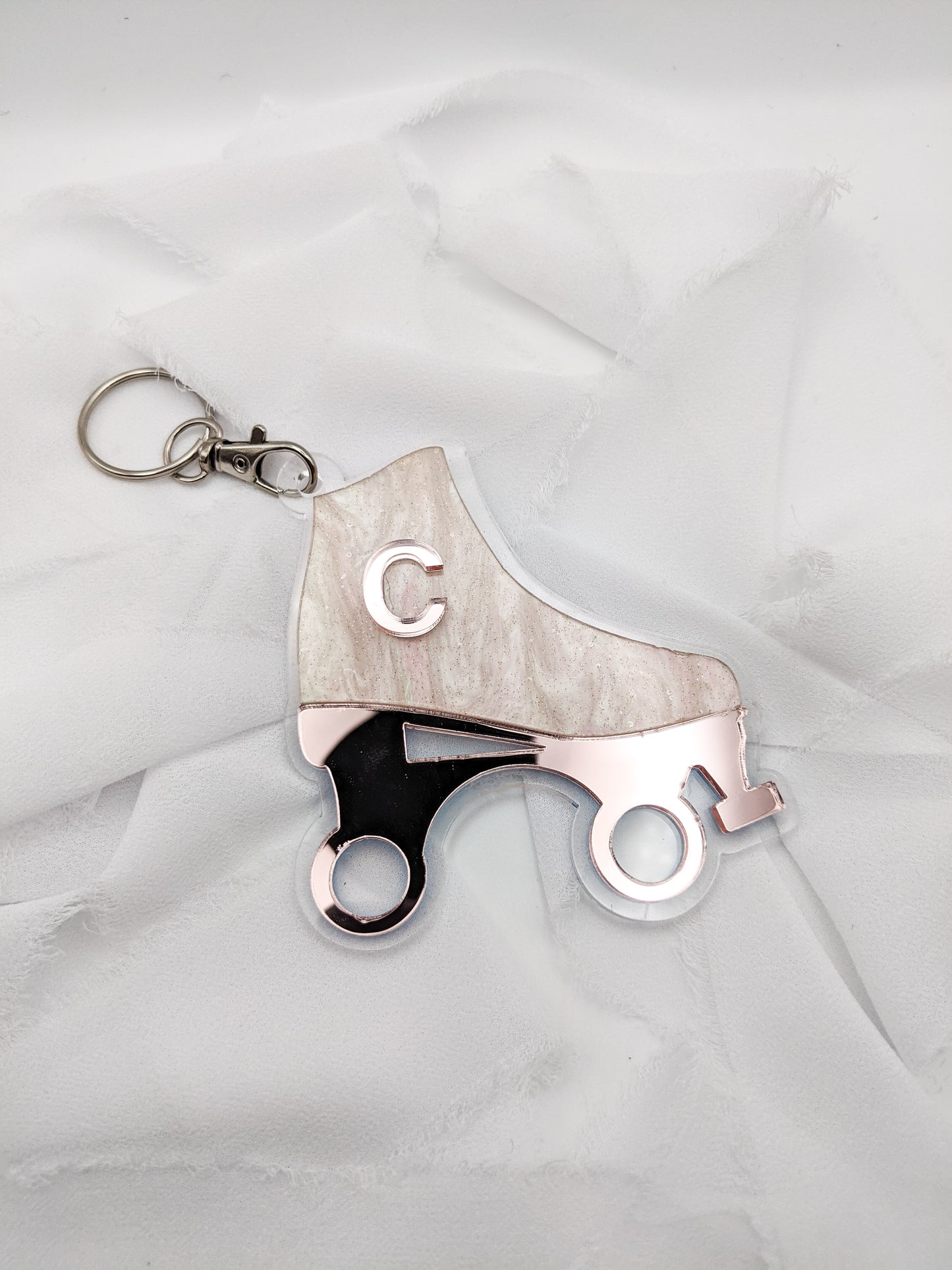 Custom Roller Skate Keychain with Initial