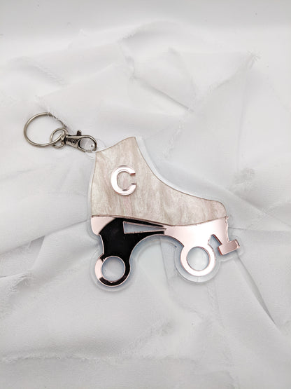 Custom Roller Skate Keychain with Initial