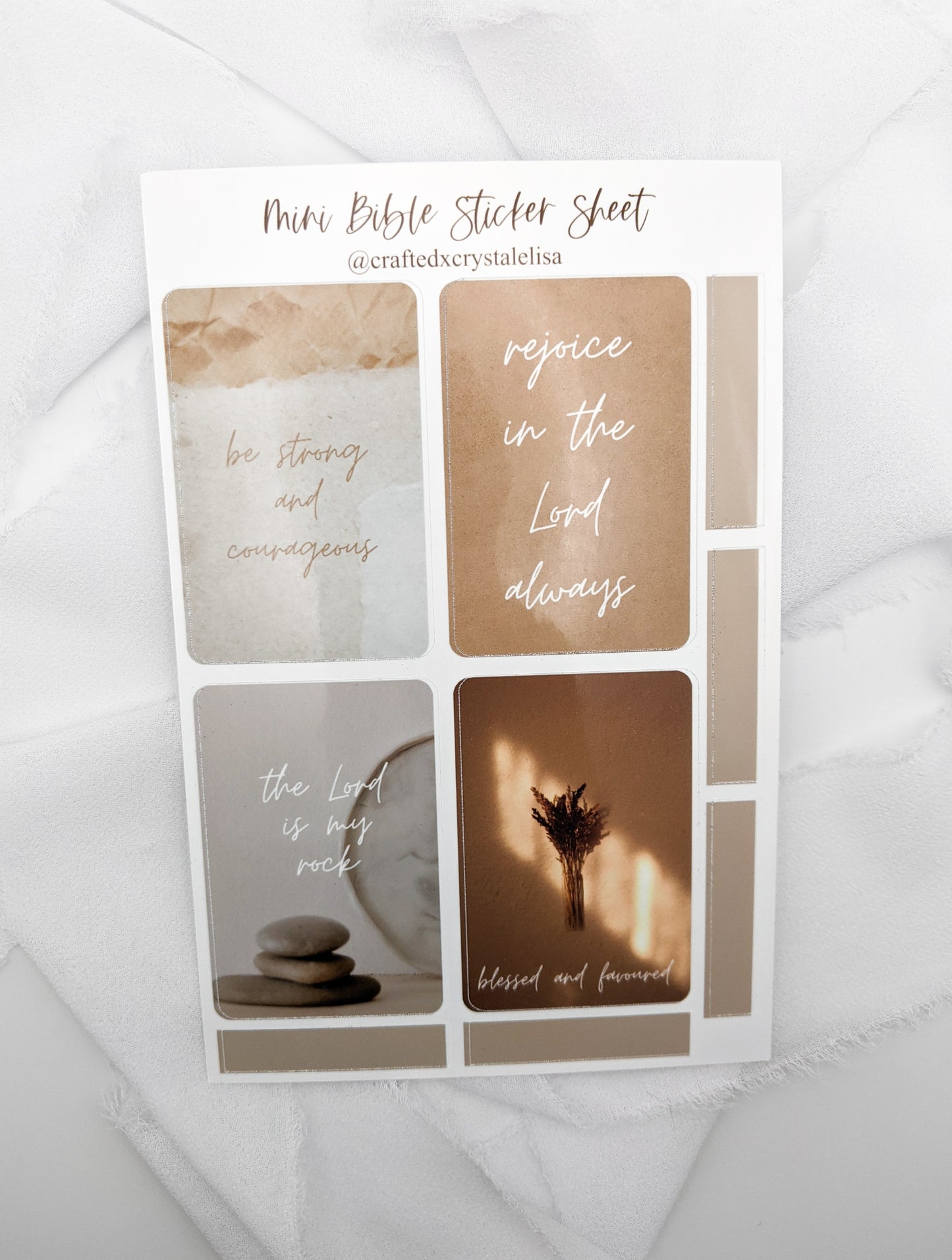 Set of 6, Mini Bible Journaling Sticker Sheets