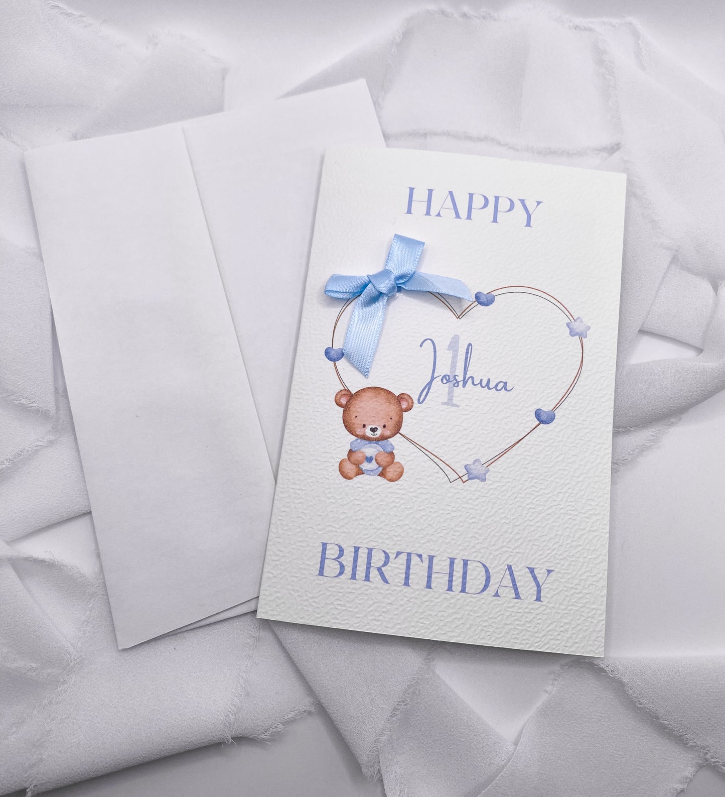 4”x6” Custom Blue Birthday Card