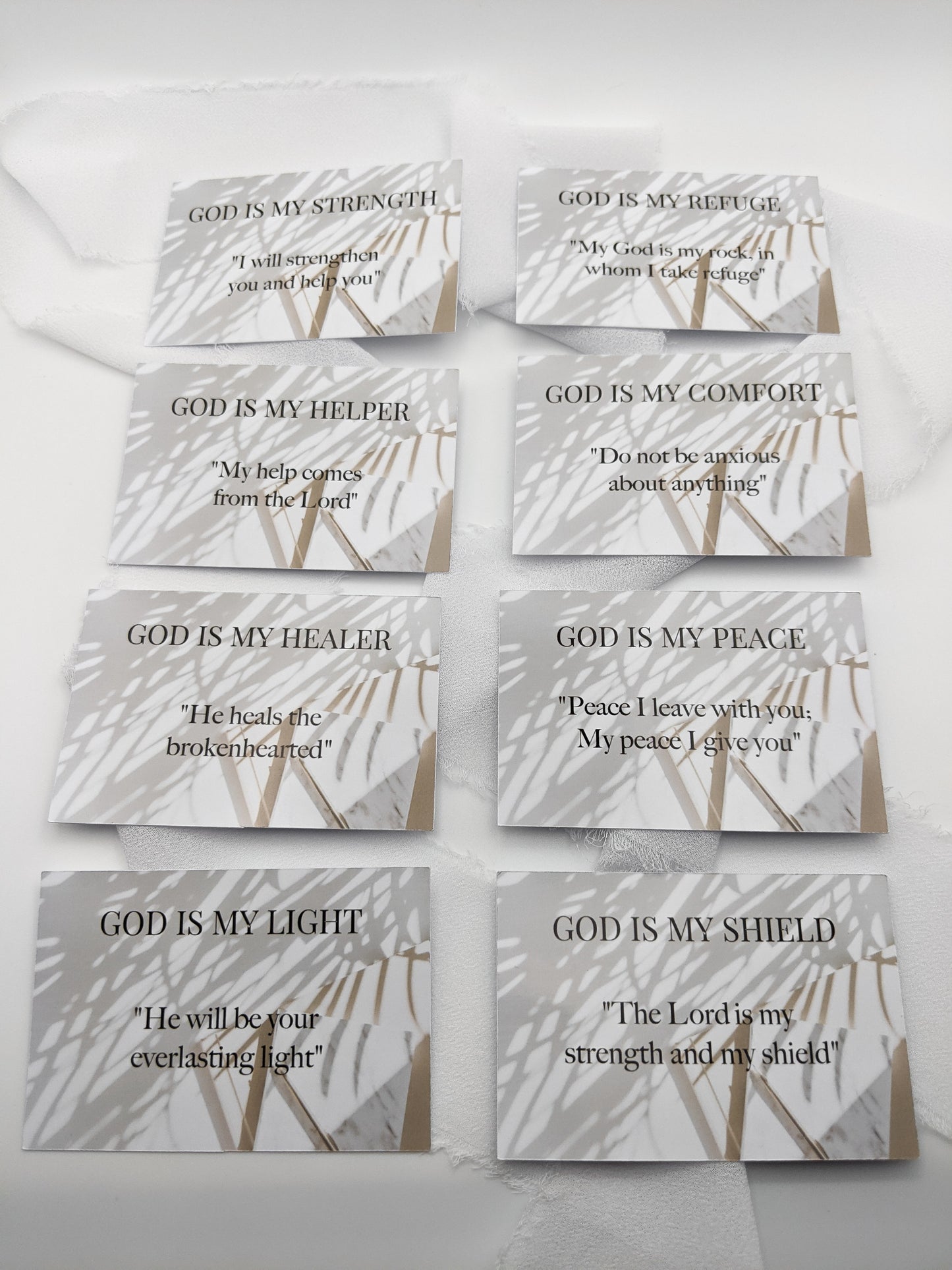 Set of 8, Bible Affirmation Cards 2