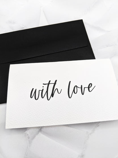 Set of 5, 5"x3" With Love Cards