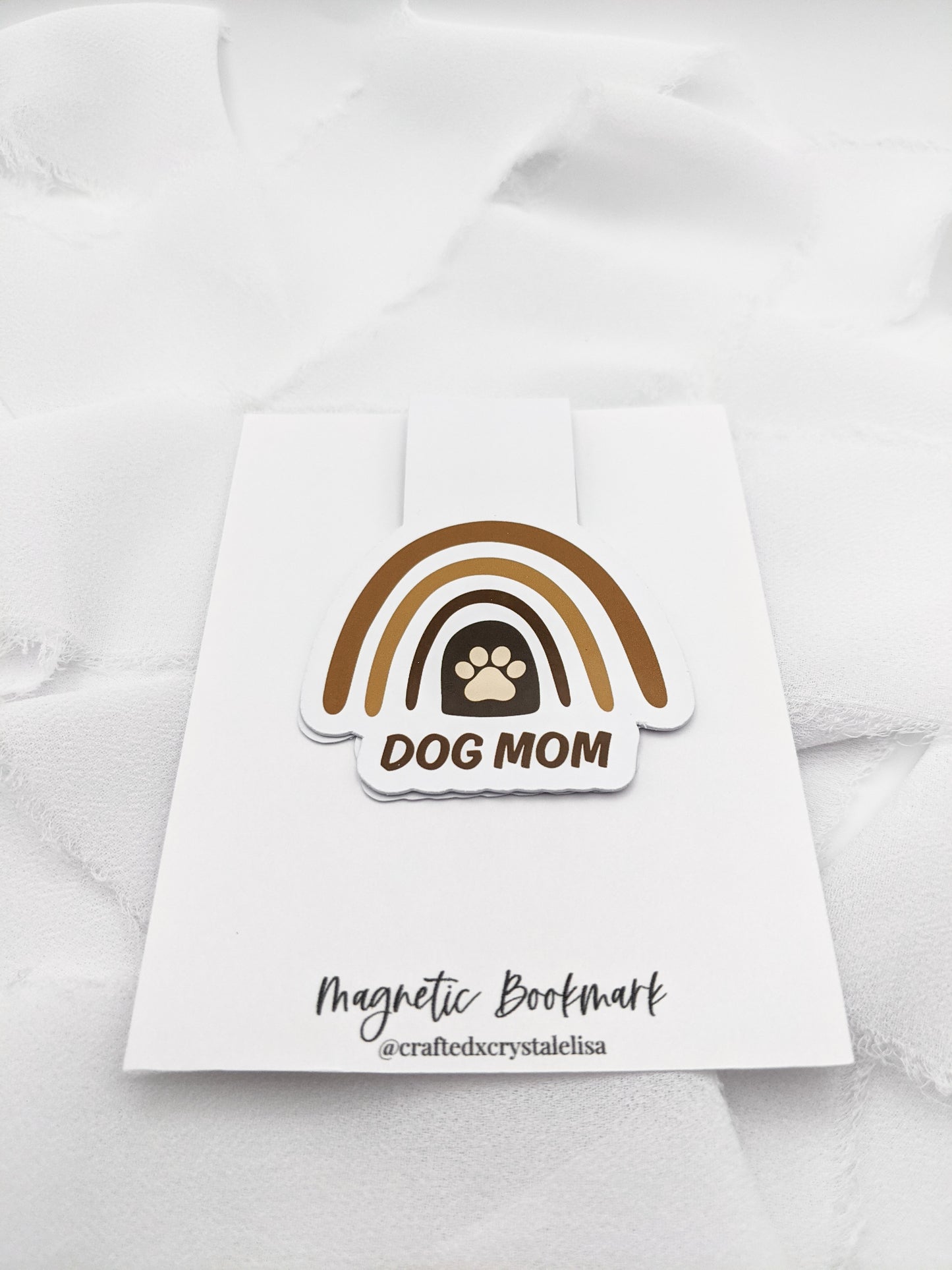 Dog Mom Rainbow Magnetic Bookmark