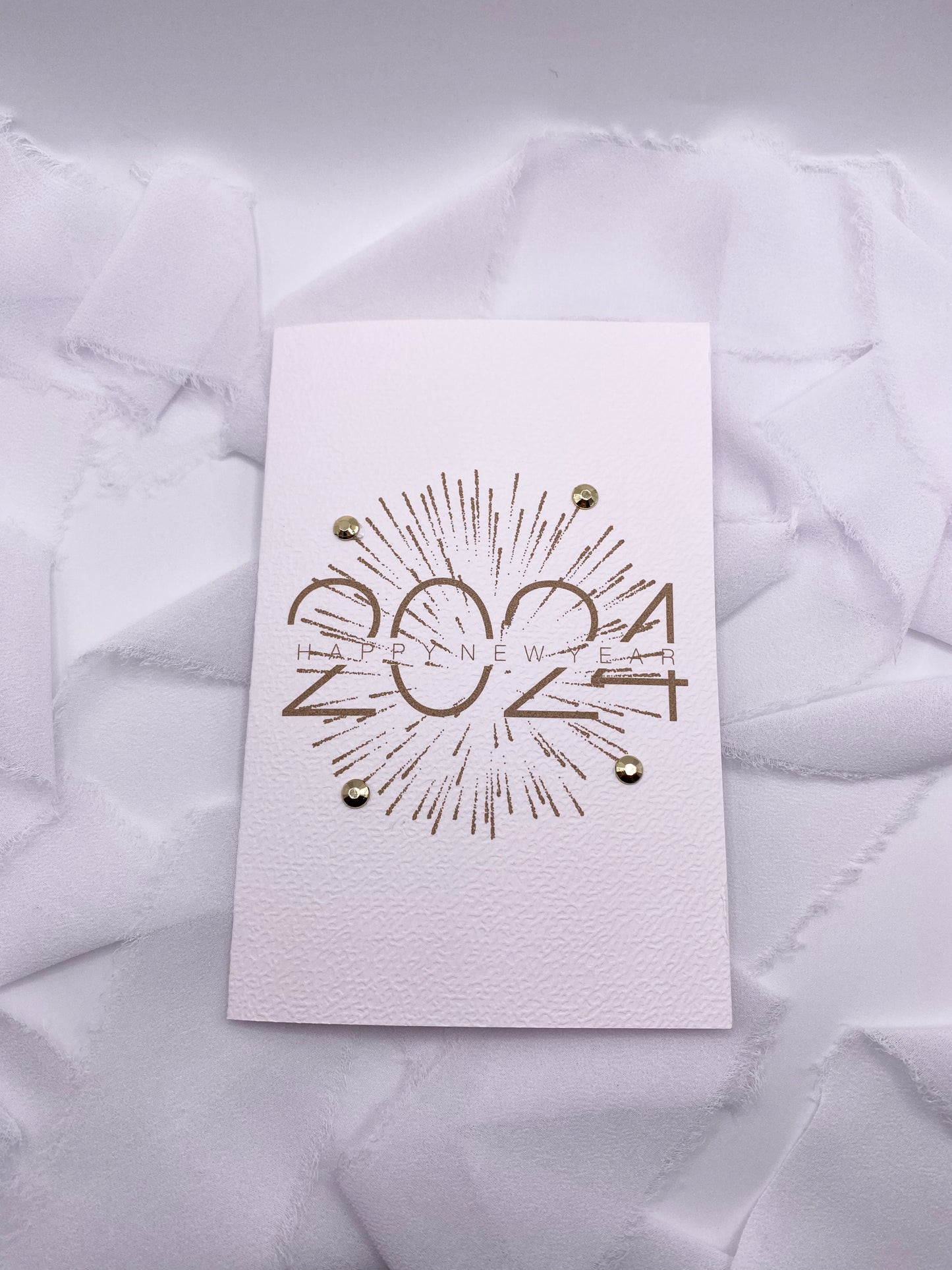 4”x6” Gold Happy New Year Card