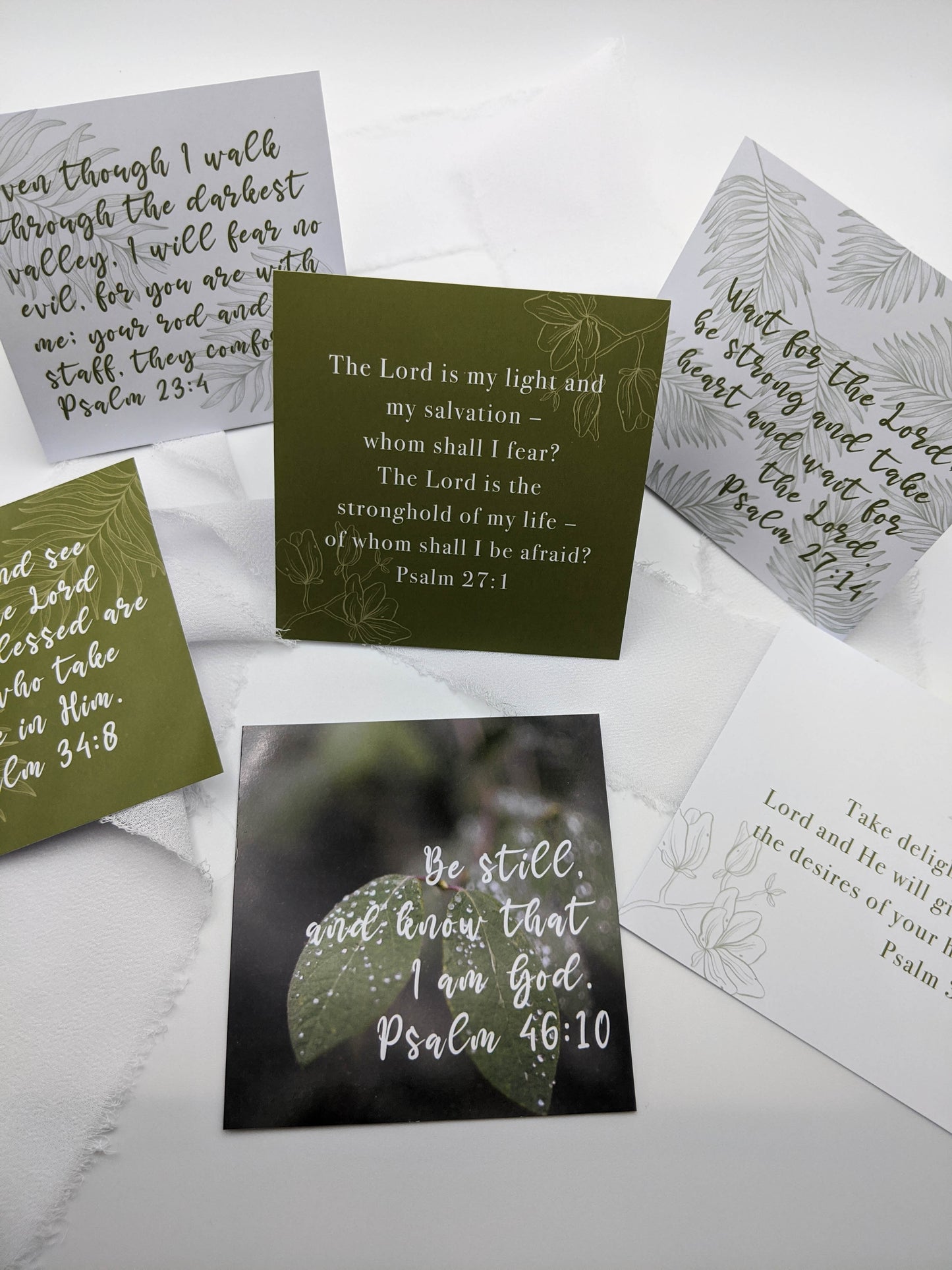 Set of 6, Old Testament Bible Scripture Cards