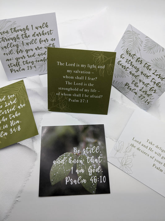 Set of 6, Old Testament Bible Scripture Cards