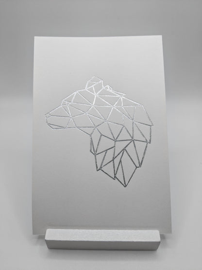 Geometric Foil Animal Art Prints