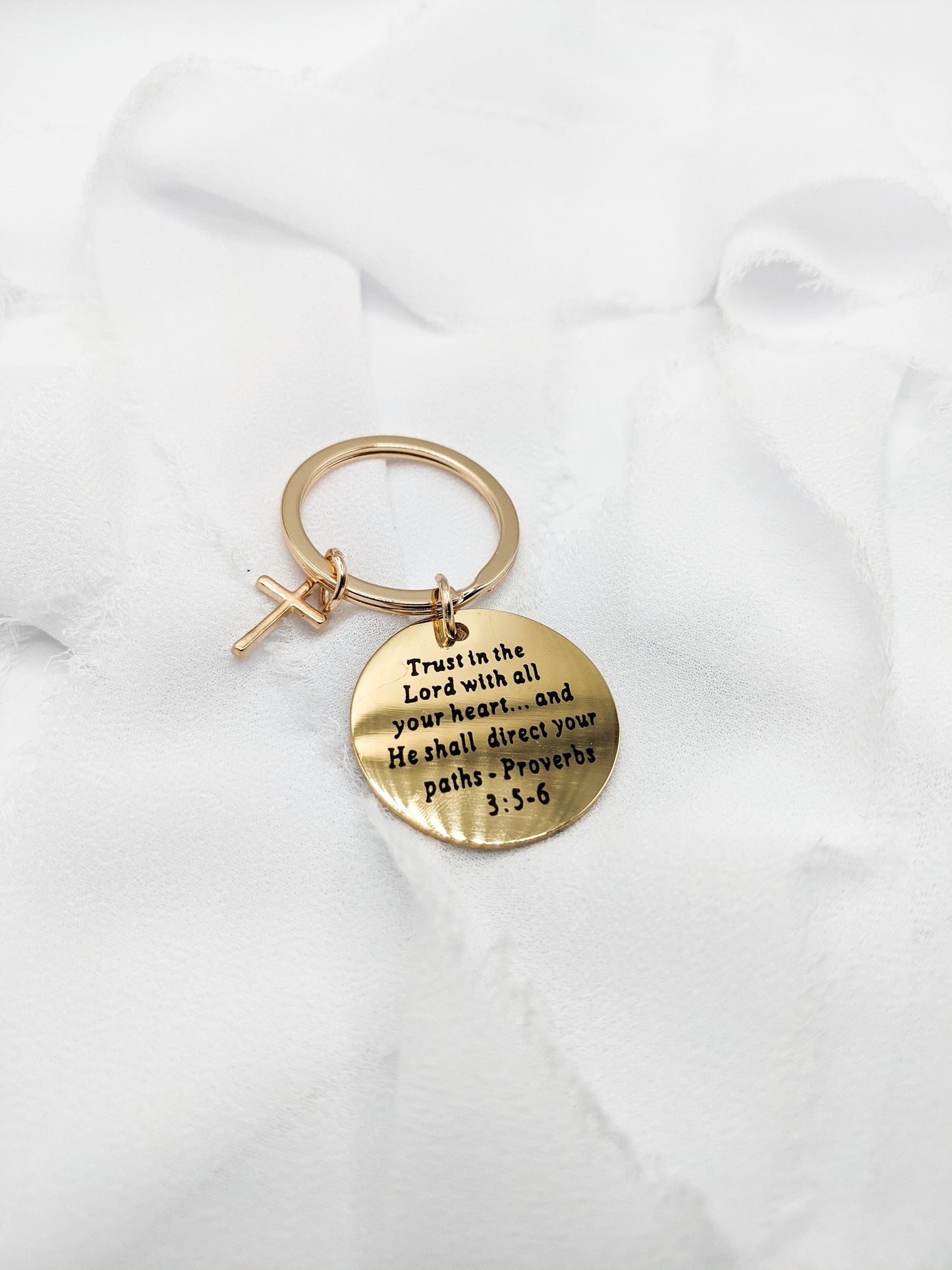 Trust in the Lord Religious Keychain