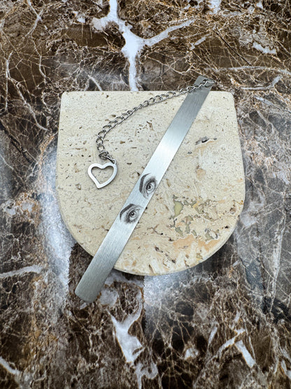 The Sterling Script Custom Bookmark, Personalized Stainless Steel Metal Bookmark (5” x 0.4”)