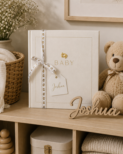 Personalized Baby Milestone Book, Custom Baby Memory Book