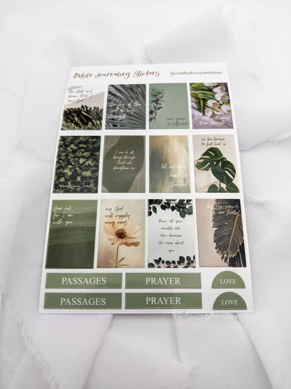 Set of 6, Mini Bible Journaling Sticker Sheets