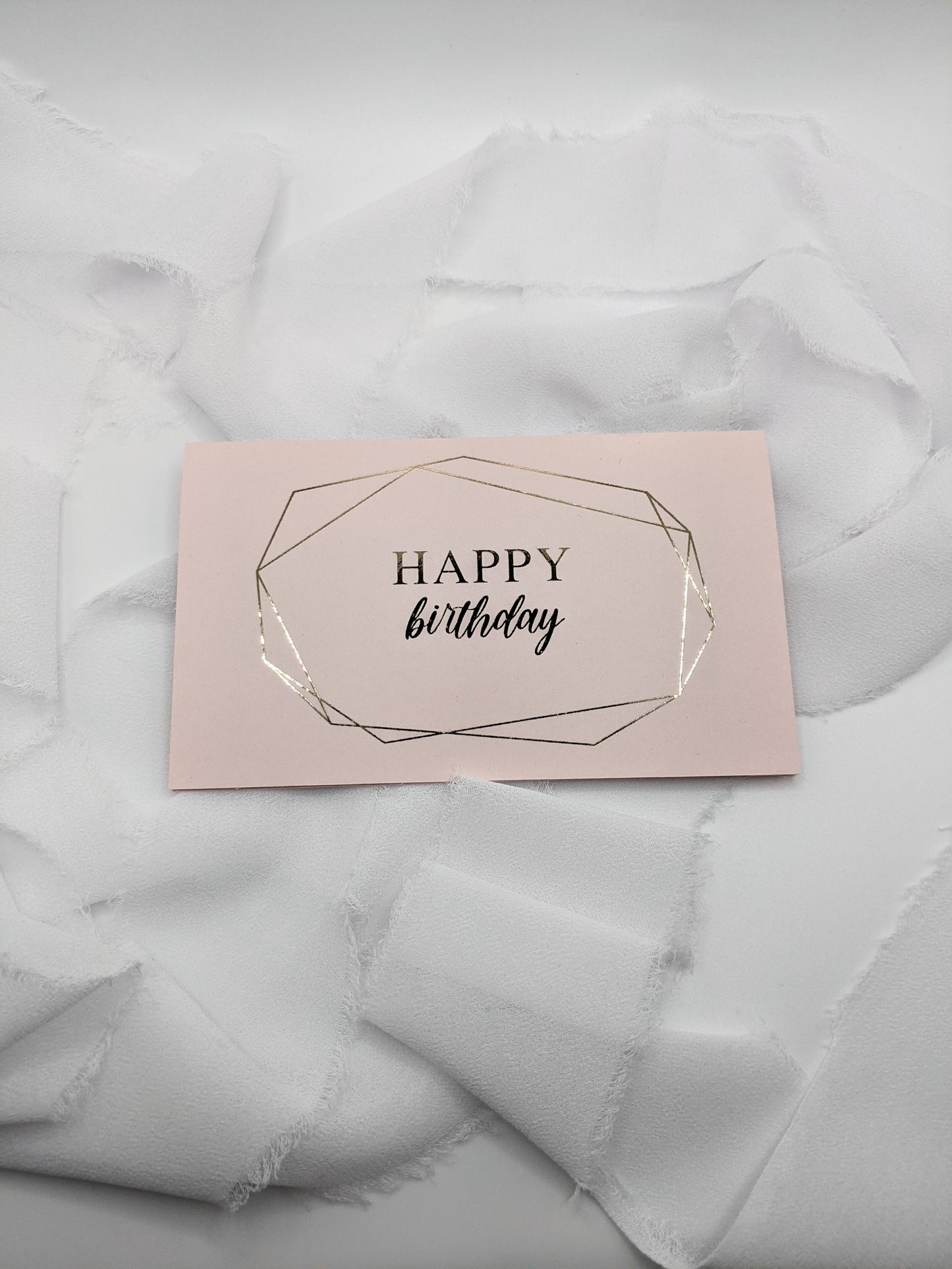 Set of 5, 5"x3" Foil Happy Birthday Cards