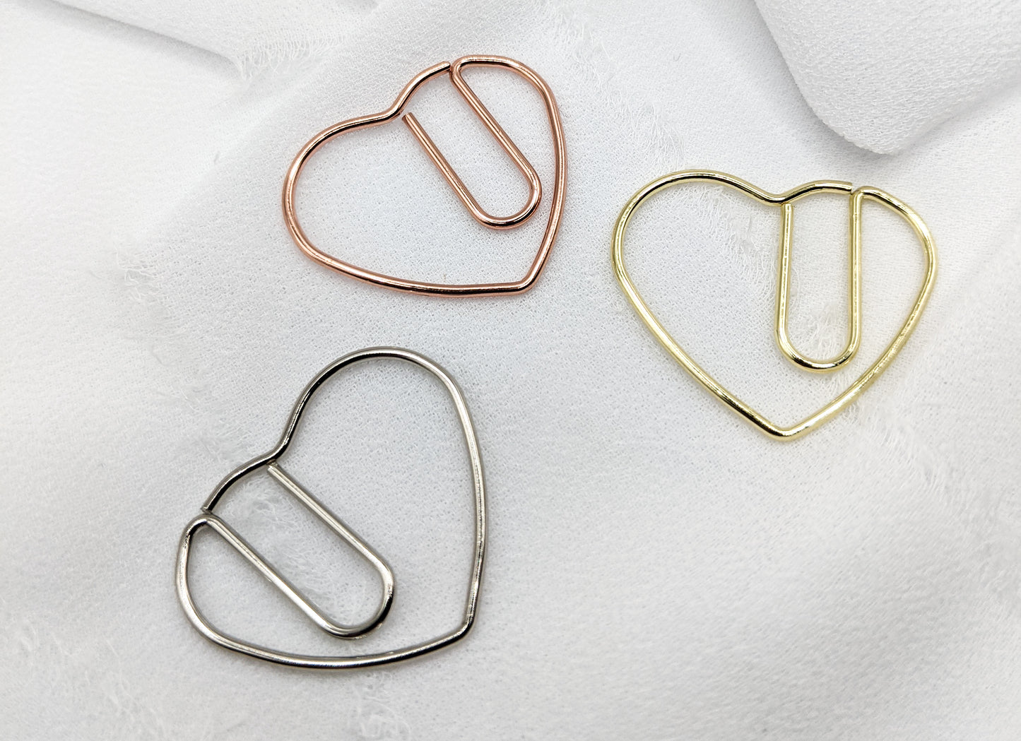 Set of 3, With Love Paper Clips