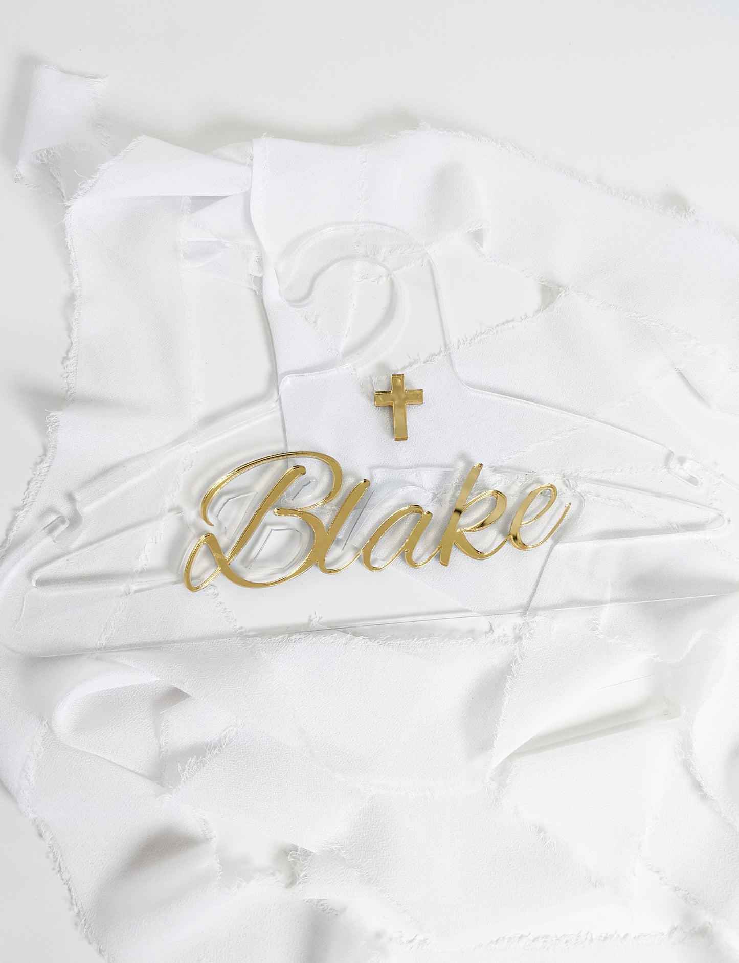 Custom Children’s Baptism Acrylic Hanger, Personalized Christening Keepsake