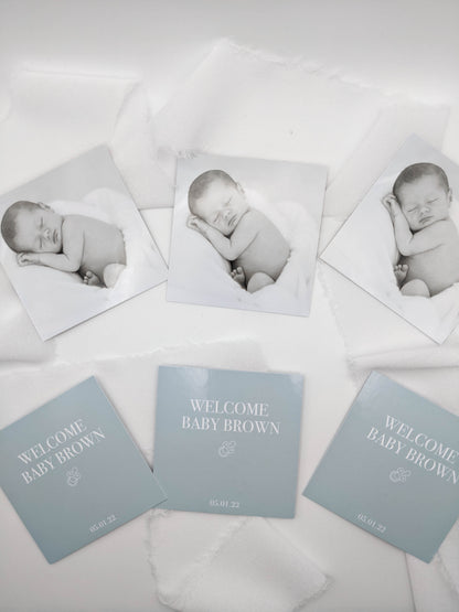 Set of 9, Baby Welcome Cards