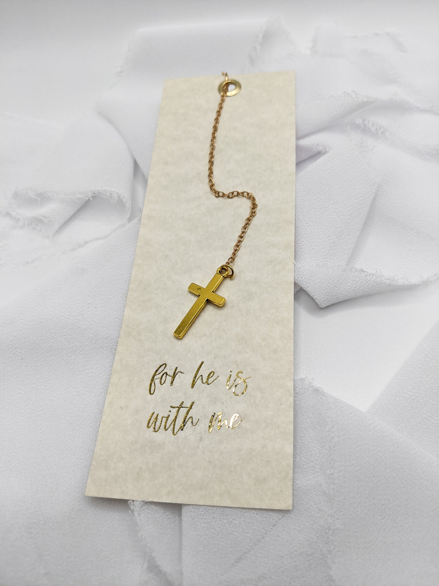 For He Is With Us Religious Bookmark