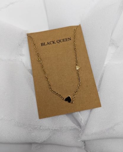 Black Queen Heart Bracelet