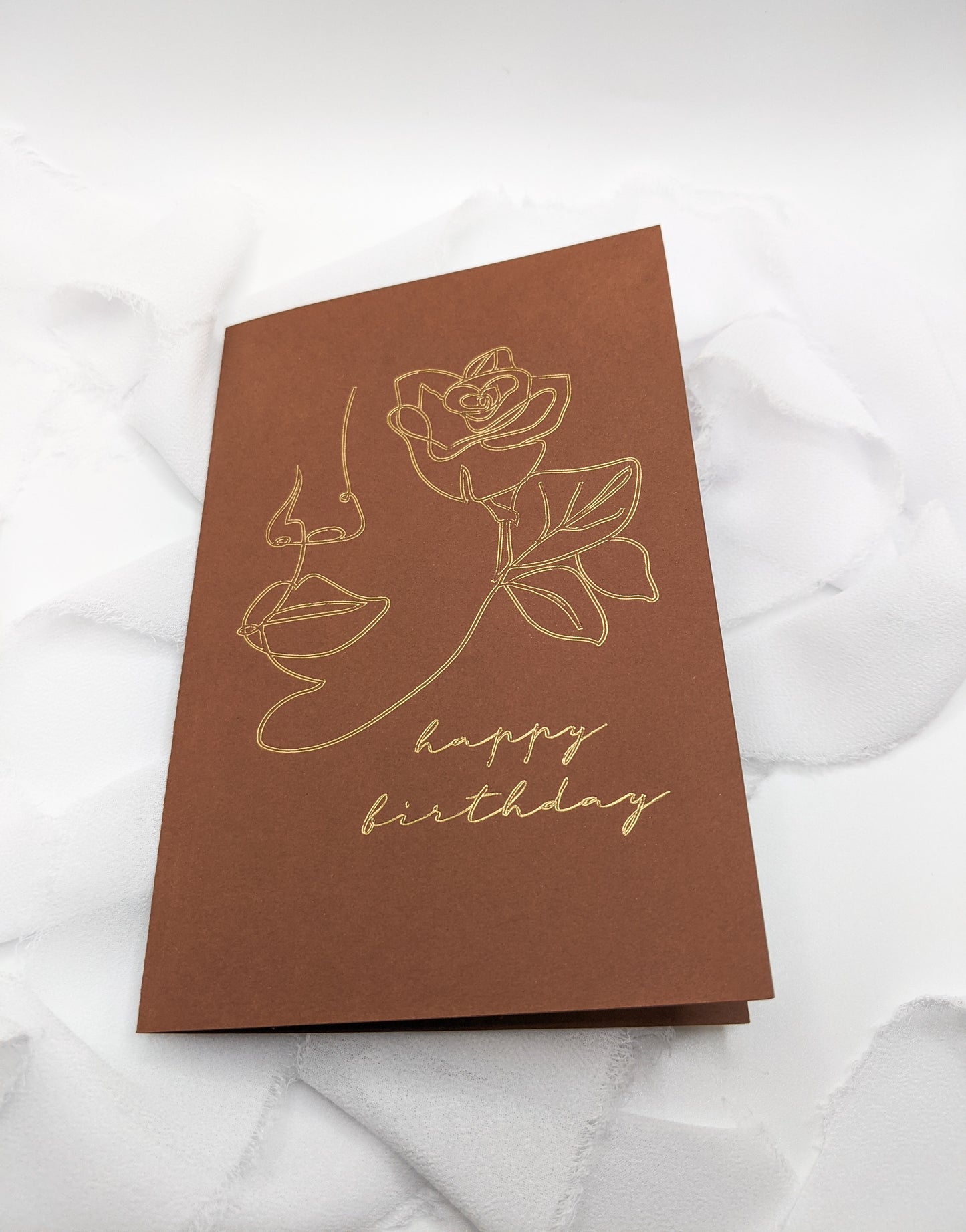 4”x6” Woman Happy Birthday Foil Card