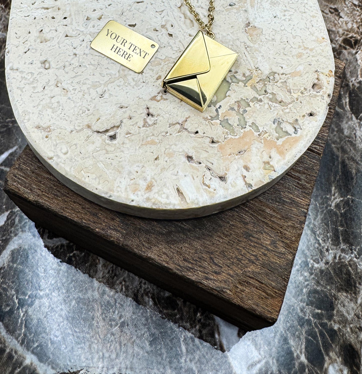 The Golden Message Custom Keychain, Personalized Gold Engraved Keychain (0.5”x3”)