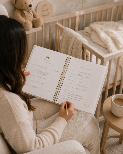 Personalized Baby Milestone Book, Custom Baby Memory Book