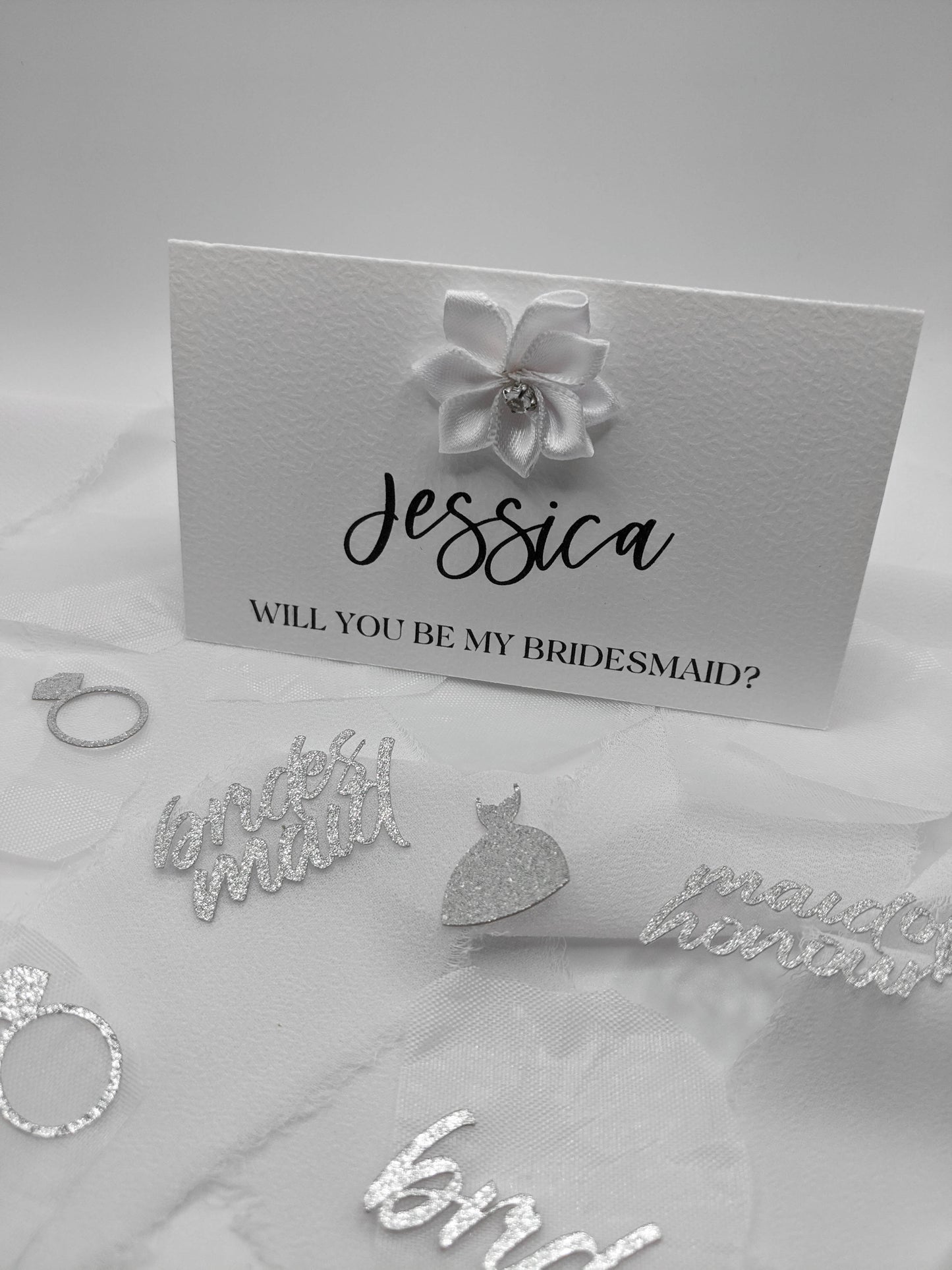 Set of 6, 5"x3" Bridesmaid Proposal Cards