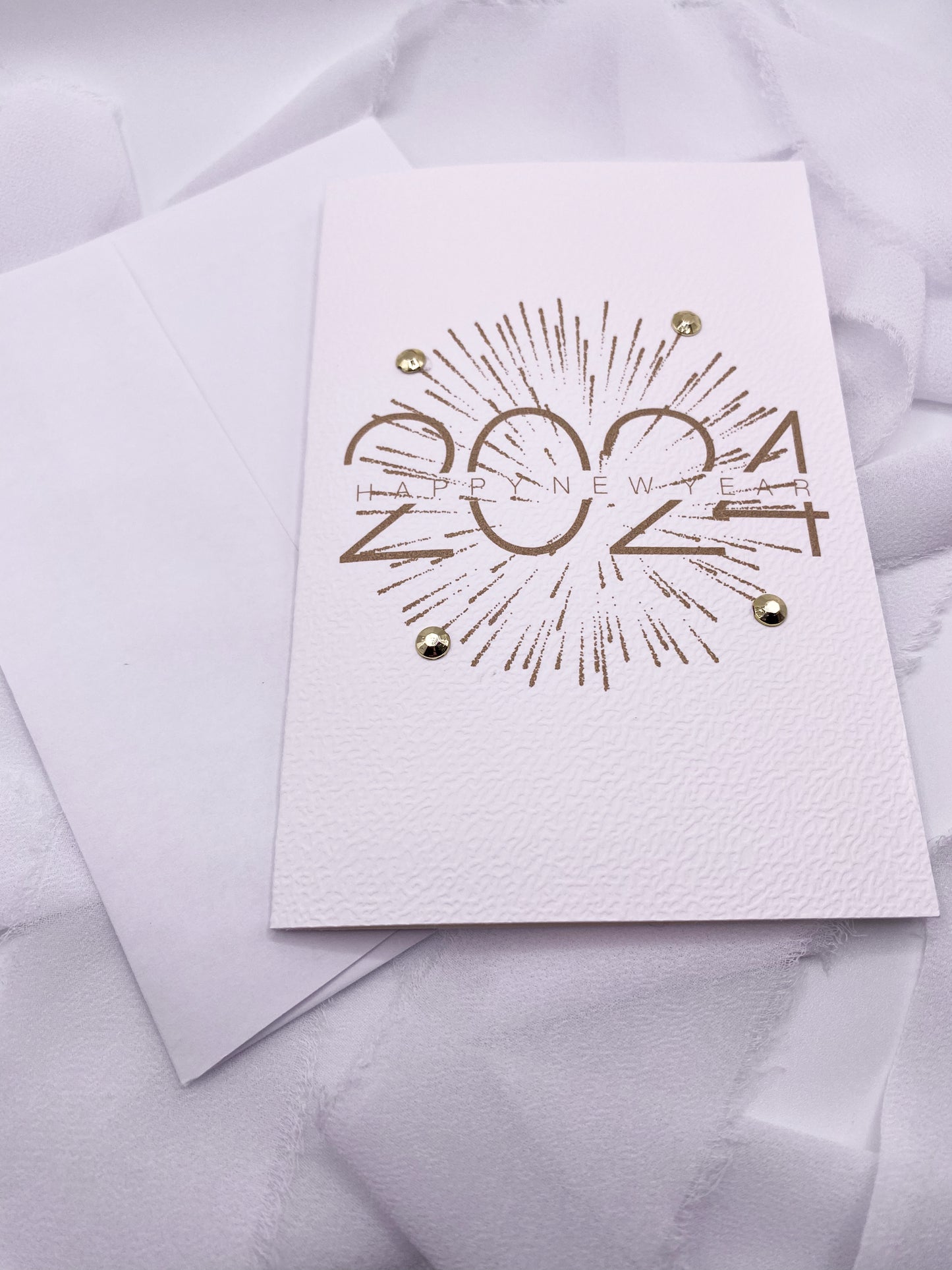 4”x6” Gold Happy New Year Card