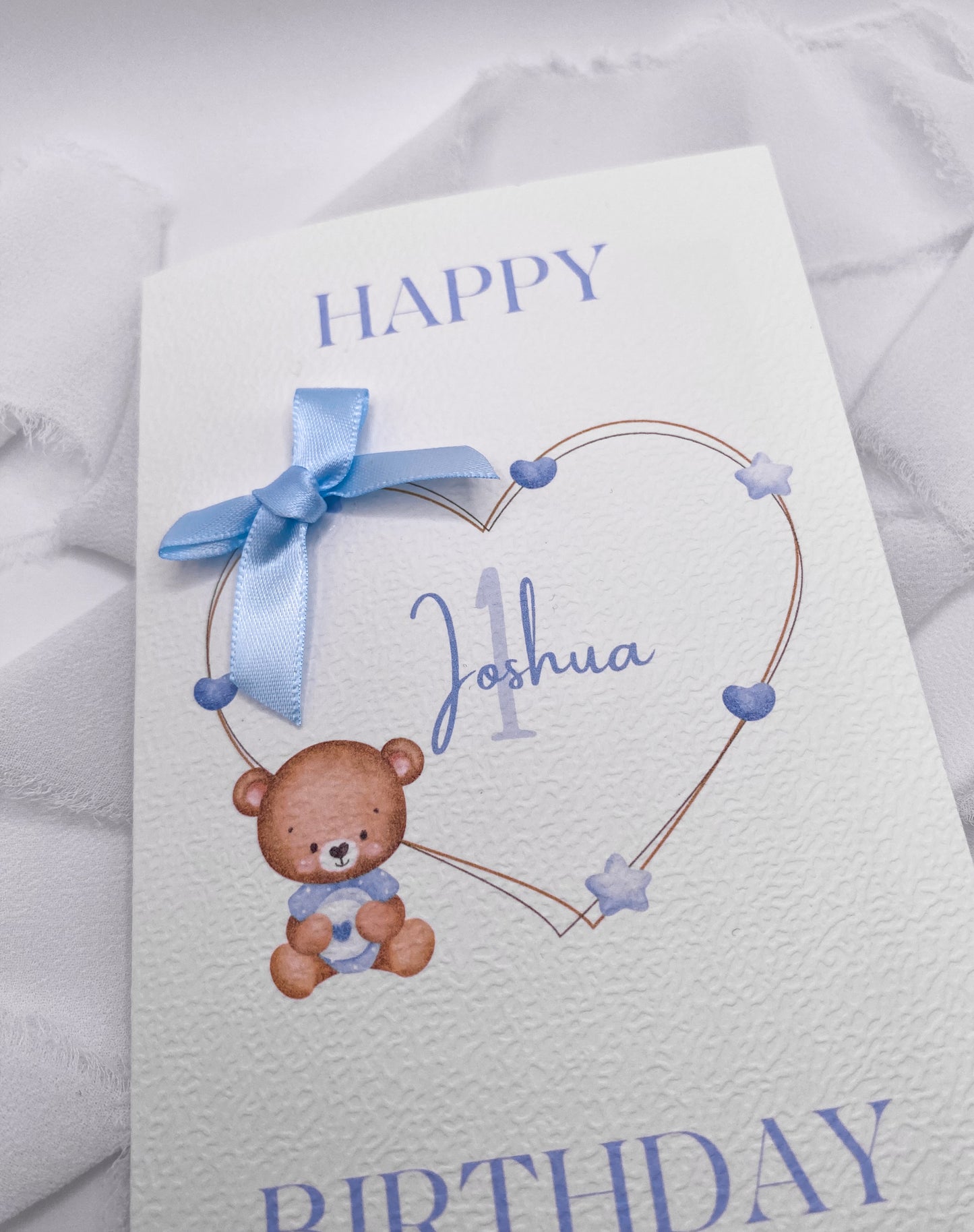 4”x6” Custom Blue Birthday Card