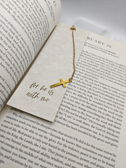 For He Is With Us Religious Bookmark